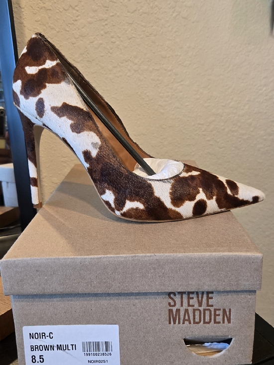 Steve Madden Shoes - Steve Madden Brown Multi Cowhair Pointed Toe Stiletto Pump